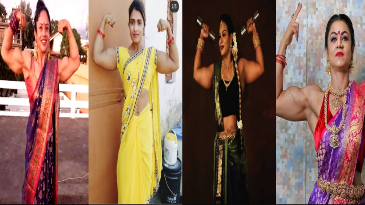 FEMALE BODYBUILDER IN SAREE
