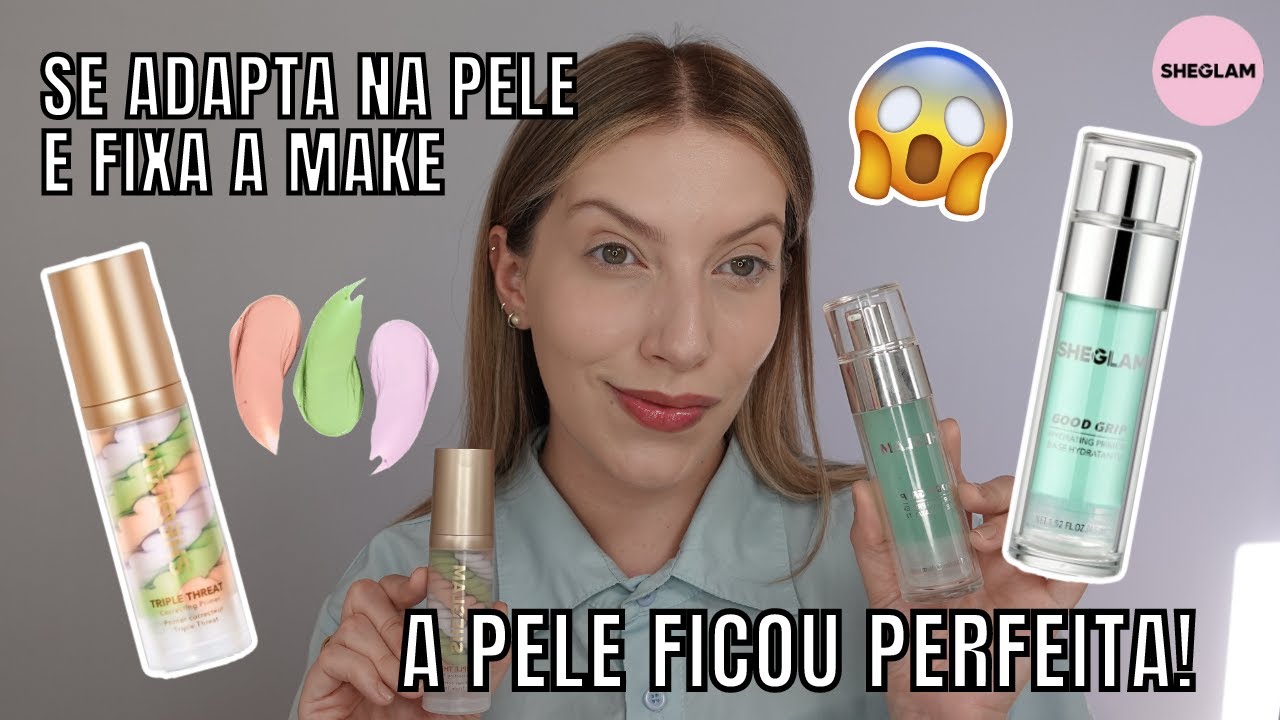 NOVO PRIMER SHEGLAM | PRIMER COLORIDO E PRIMER HIDRATANTE FIXA A MAKE