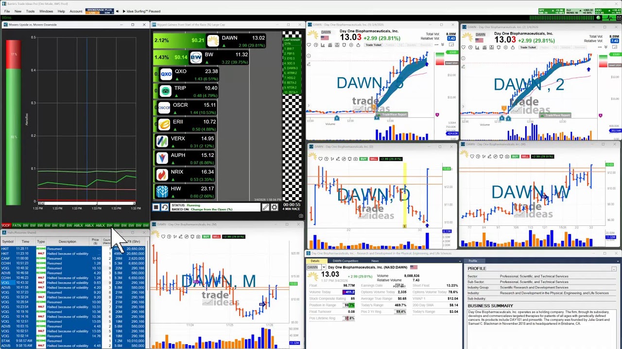 Trade Ideas FREE Live Trading and Support Room