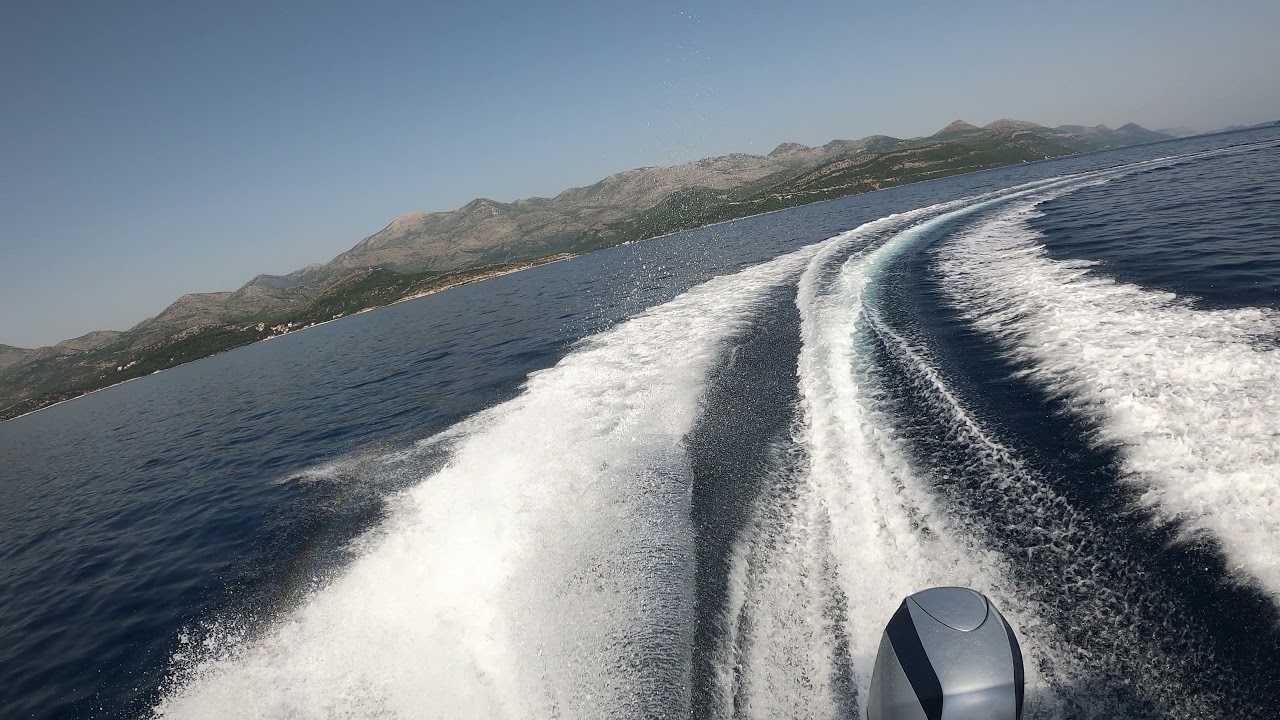 Honda Marine BF 100 test in Croatia 4K