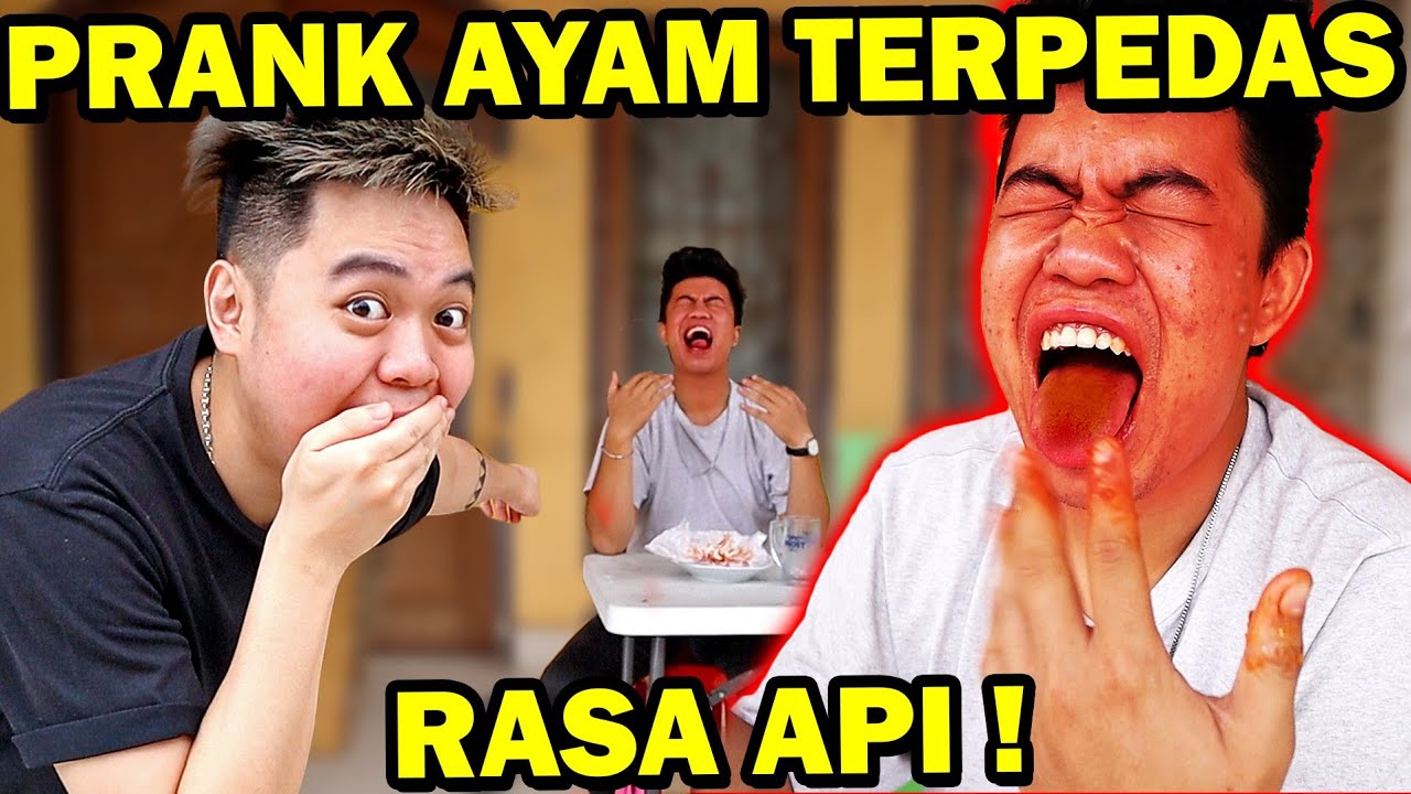 PRANK KASIH AYAM TERPEDAS KE TEMEN! *dia nangis*