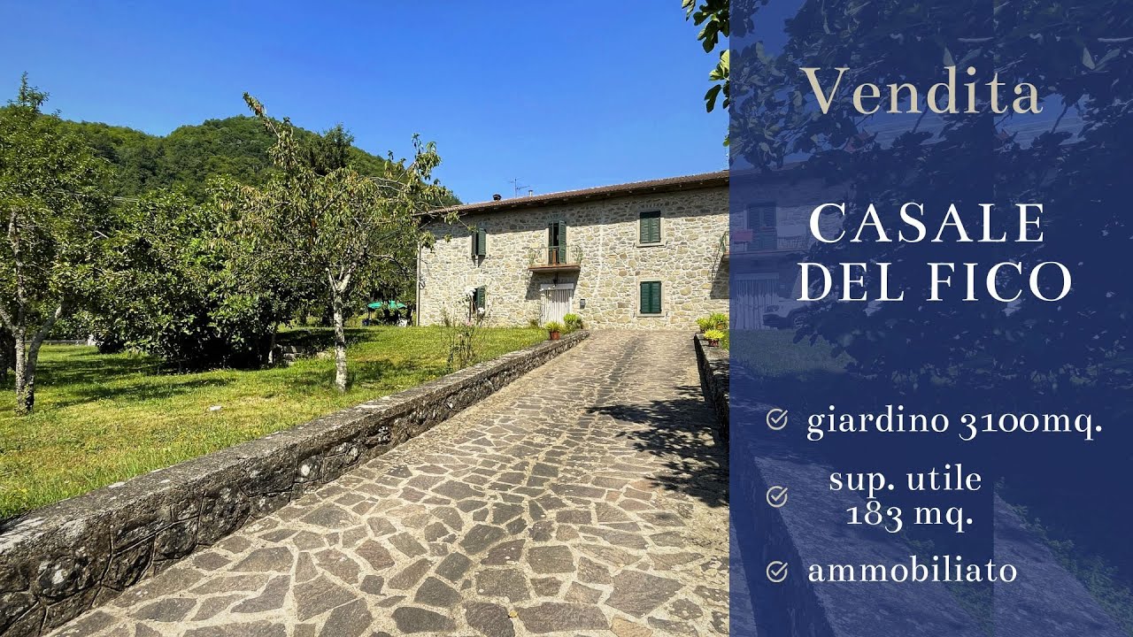 CASALE DEL FICO Porzione di Casale in Vendita a Piazza al Serchio (LU) con giardino RIF. 2087