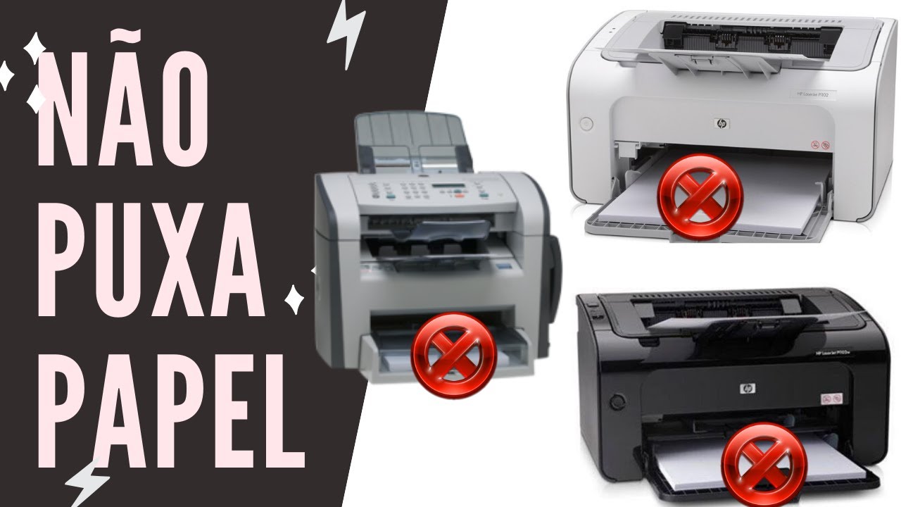 impressora hp laser não puxa papel