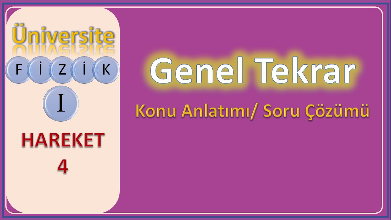 Fizik 1: Dönem İçi Genel Tekrar | Hareket - 4