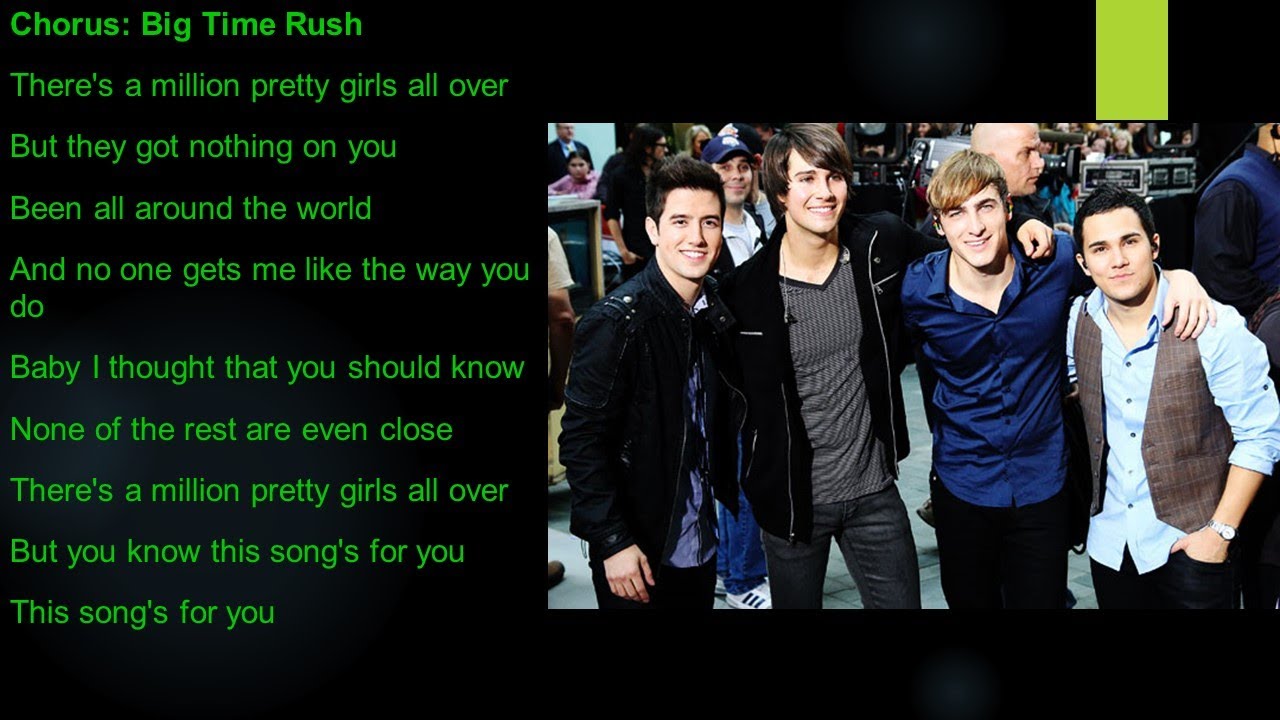 Song For You Big Time Rush Lyrics