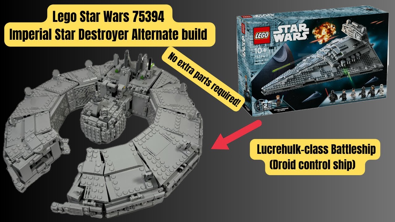 Lego Star Wars #75394 Имперский звёздный разрушитель. Альтернативная сборка: корабль управления д...