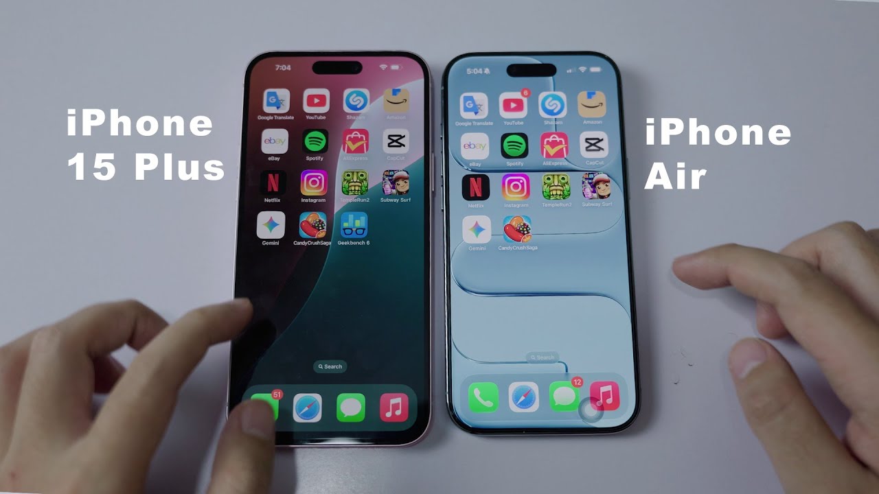 iPhone Air VS iPhone 15 Plus Full Speed Comparison