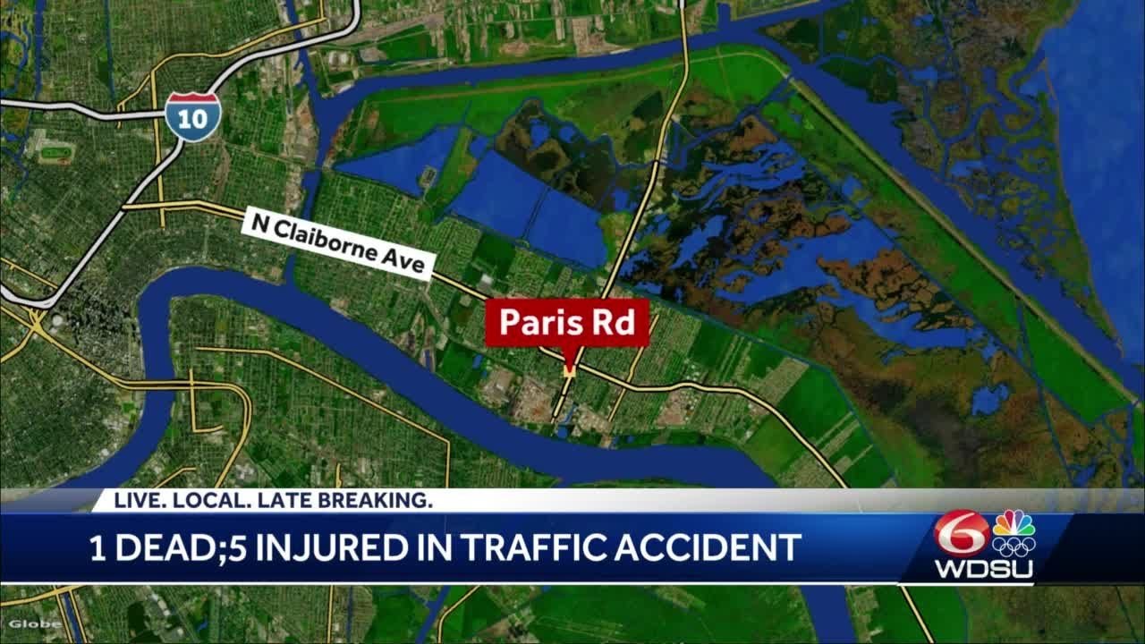1 killed, 5 injured in New Orleans crash