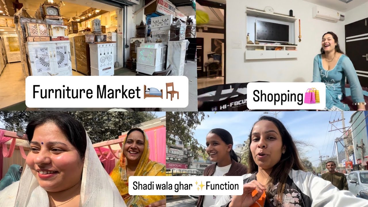 Munirka Furniture Market इतनी सस्ती 🛌🪑|| shopping🛍️|| Shadi wala Ghar Family Function बाण तेल ✨|| 