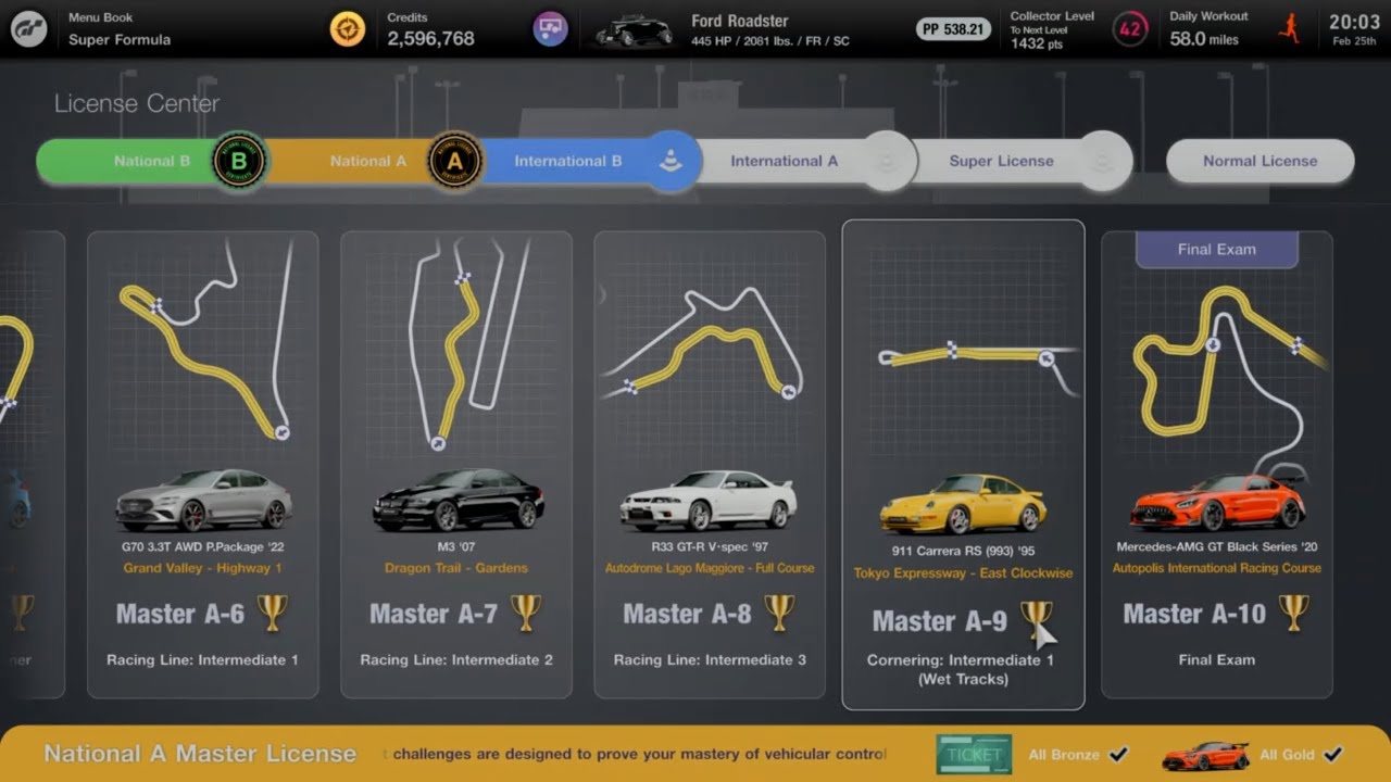 GT7 - Master National A-9 License - Gold