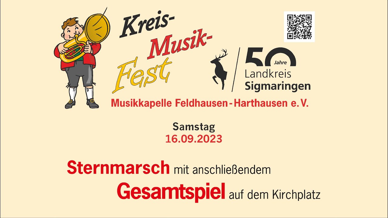 Kreismusikfest 2023 Feldhausen-Harthausen  • Sternmarsch am Samstag