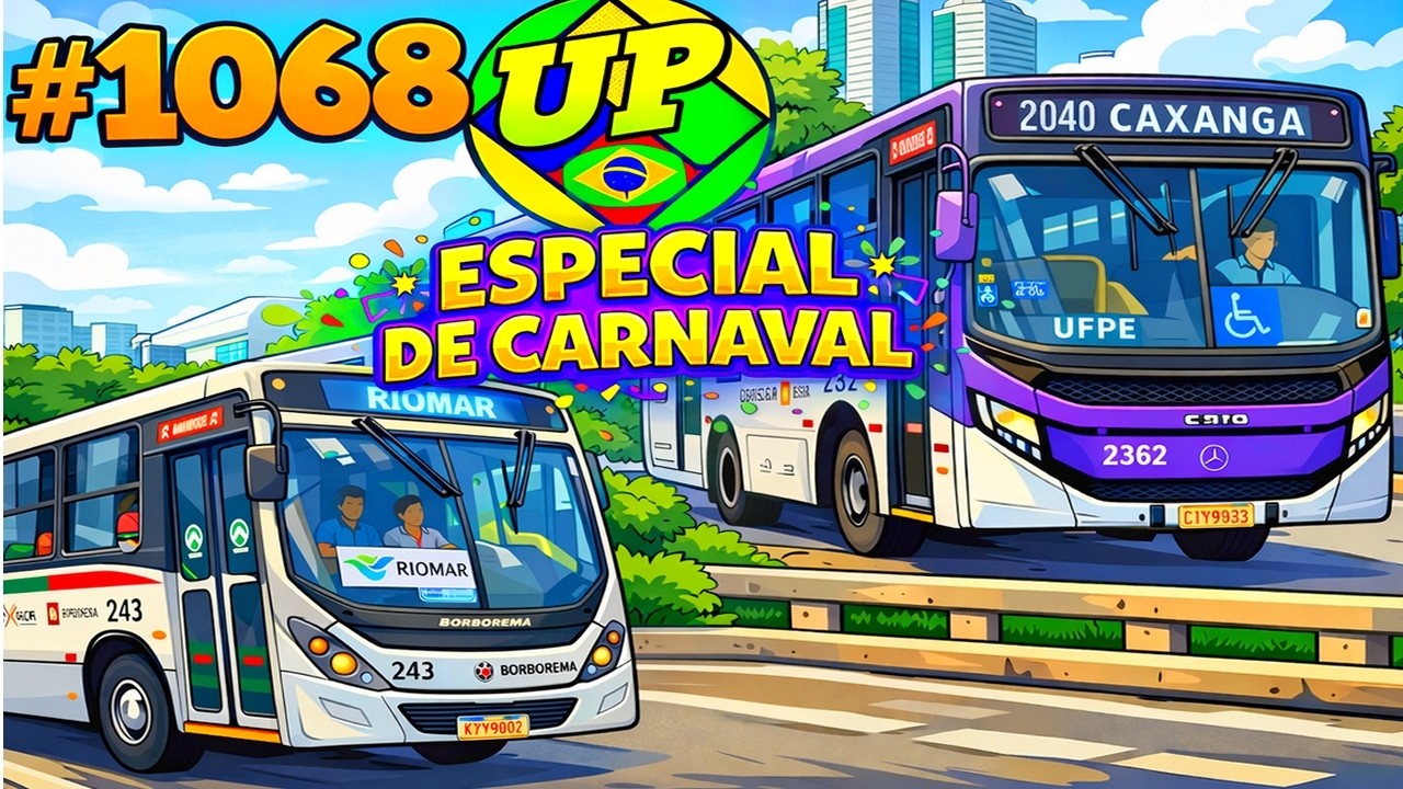 #1068 - ESPECIAL CARNAVAL - Muitos ônibus no Largo do Cabanga - Muitas linhas especiais do carnaval