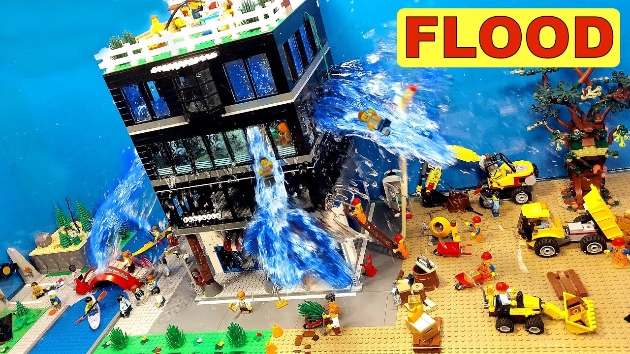 LEGO FLOOD -  SKYSCRAPER Flooding EVOLUTION - DISASTER Action MOVIE - ep 78