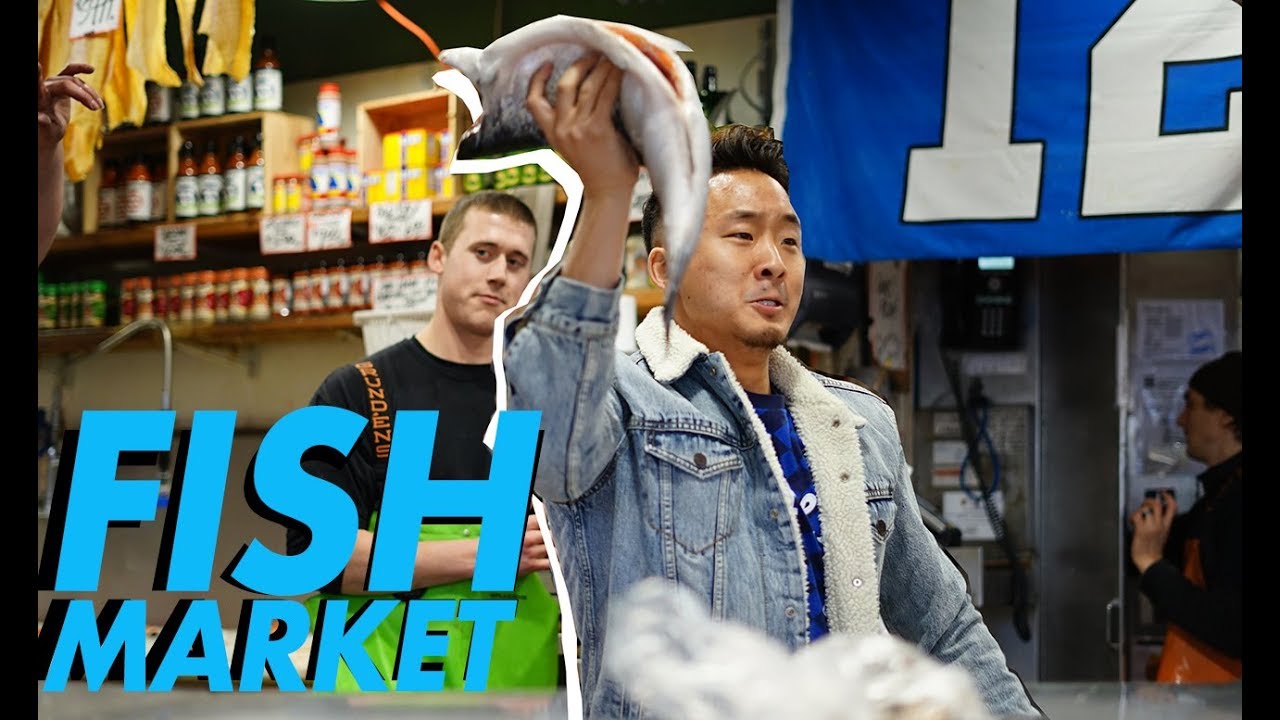 GREAT AMERICAN FISH MARKET (Catching Fish - Pike Place Seattle) | Fung Bros