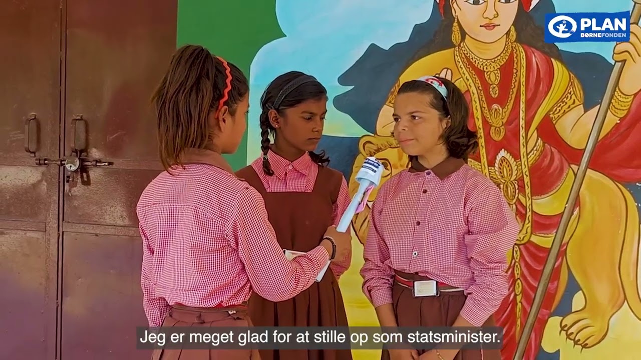 Sponsorbarnet Rashmi er statsminister på sin skole