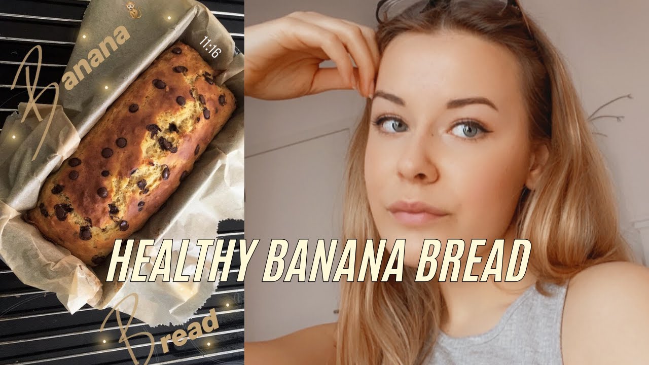 low calorie banana bread  ohne fett und zucker// back mit mir, gesundes Bananenbrot
