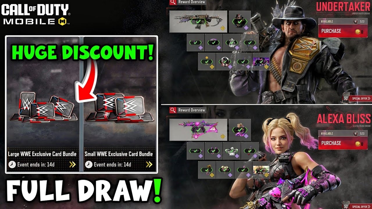 Buying New Undertaker & Alexa Bliss Draw in CODM | Total CP Needed + Exclusive Cards Explained