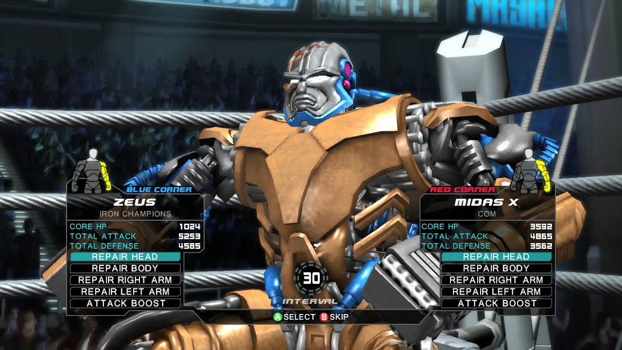REAL STEEL THE VIDEO GAME - ZEUS vs ATOM DARK & MIDAS X, AMBUSH X