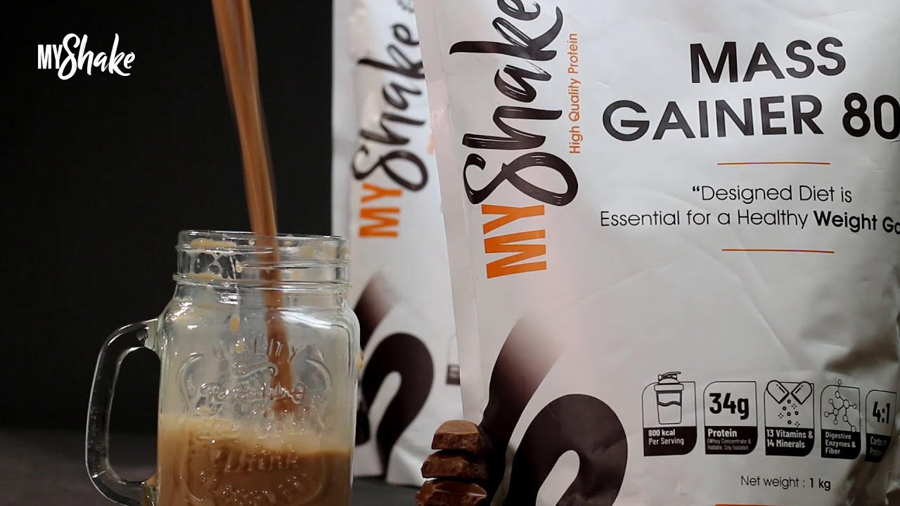 Myshake Mass Gainer 800 - Weight Gain with Protein, Fibers & Vitamins