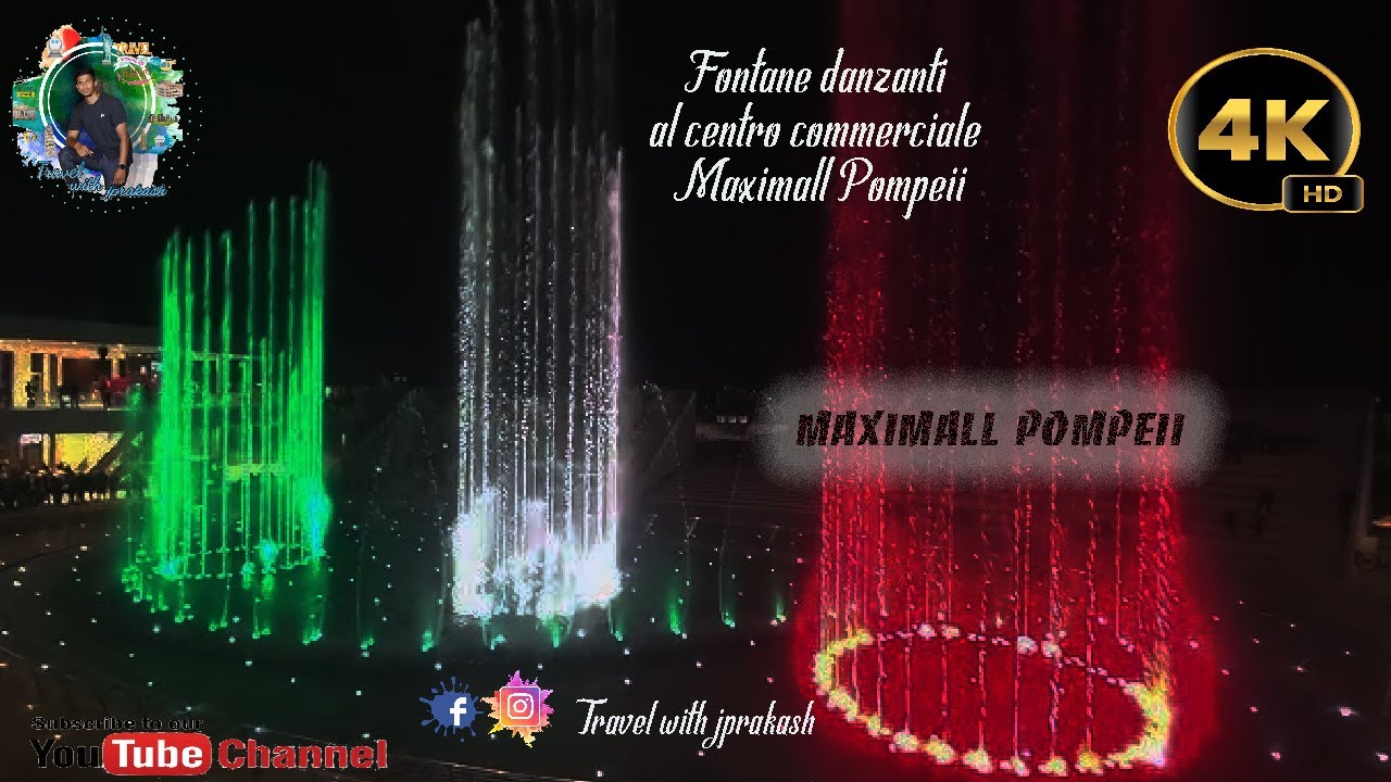 Fontane danzanti al centro commerciale Maximall Pompeii