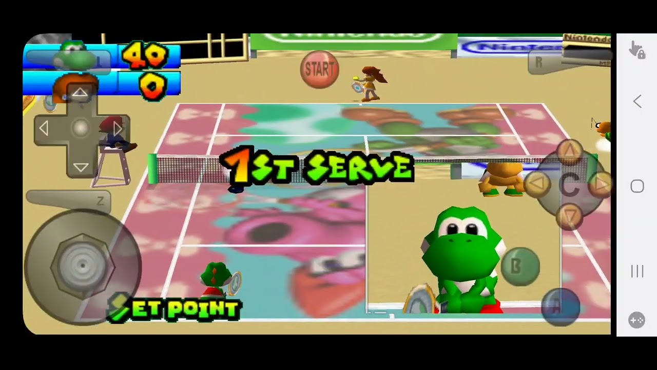 Mario Tennis 64. YOSHI vs Daisy.
