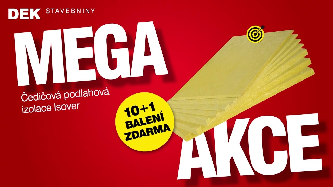 Stavebniny DEK přináší MEGA AKCI – Čedičová podlahová izolace Isover