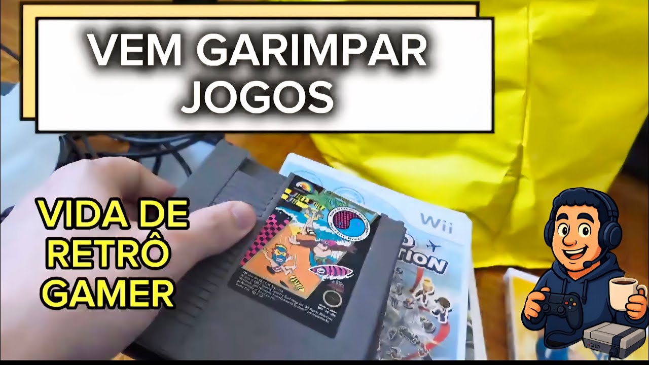 TESOUROS RETRÔ? 🕹️ Ganhei uma sacola de jogos e fui garimpar !!!