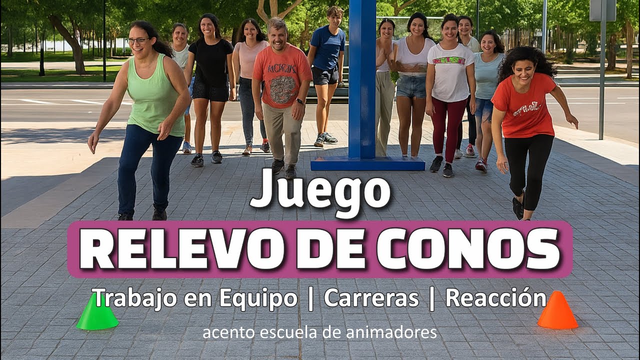 Juego 𝗥𝗘𝗟𝗘𝗩𝗢 𝗗𝗘 𝗖𝗢𝗡𝗢𝗦. Deportivo | Trabajo en Equipo | Carreras | Dinámica de Grupo | Campamento