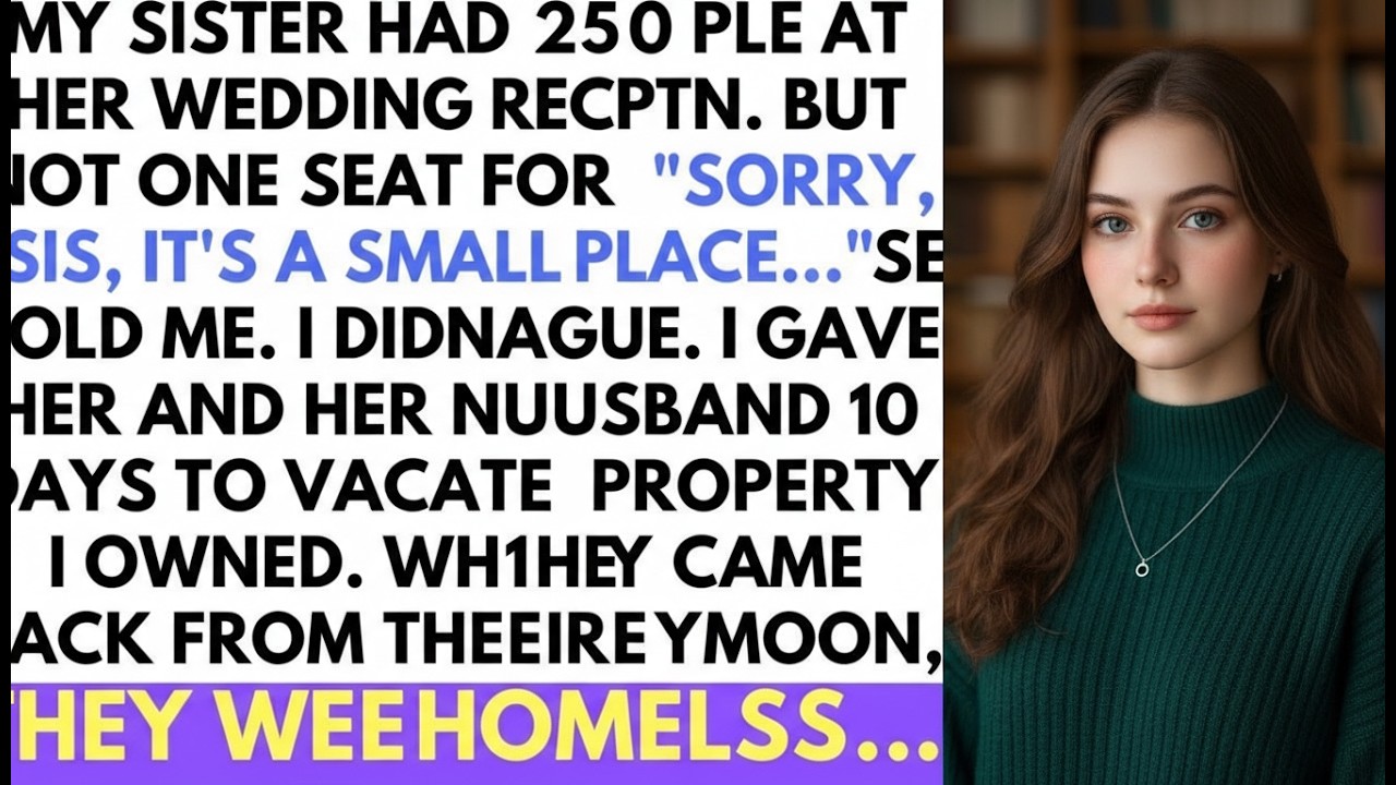My Sister Had 250 People At Her Wedding Reception, But Not One Seat For Me  After Their Honeymoo