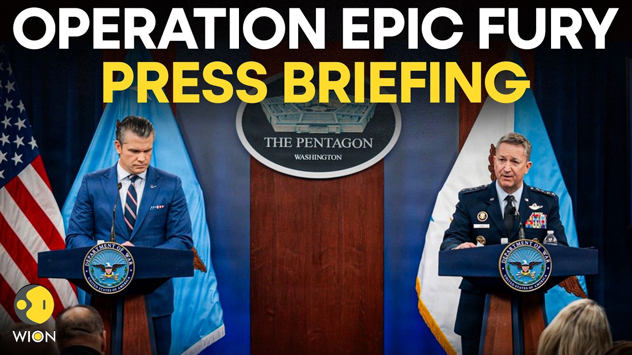 US-Iran War LIVE: Pete Hegseth & General Caine Hold Briefing On Operation Epic Fury In Iran | WION