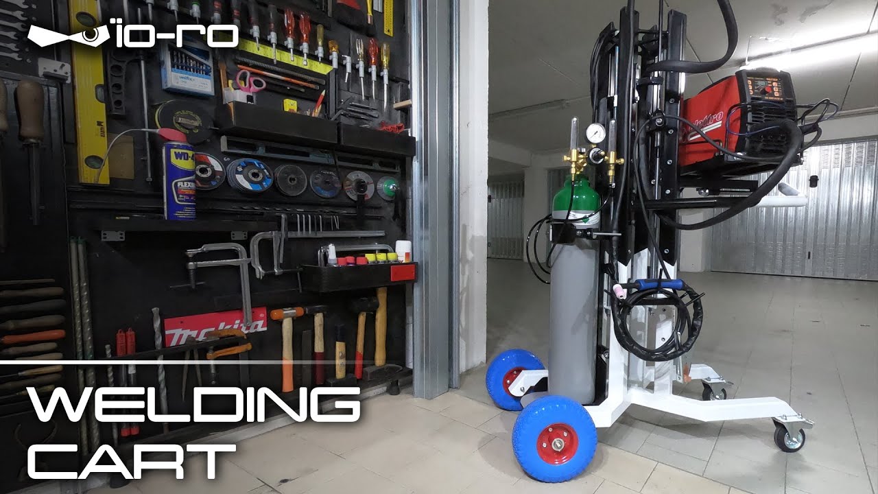 Carrello per saldatrice meccanico modulare - Postazione TIG -  Welding cart