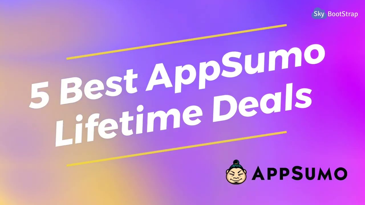 Top 5 AppSumo Lifetime Deals SaaS Deals Lifetime Software deals AppSumo Deals