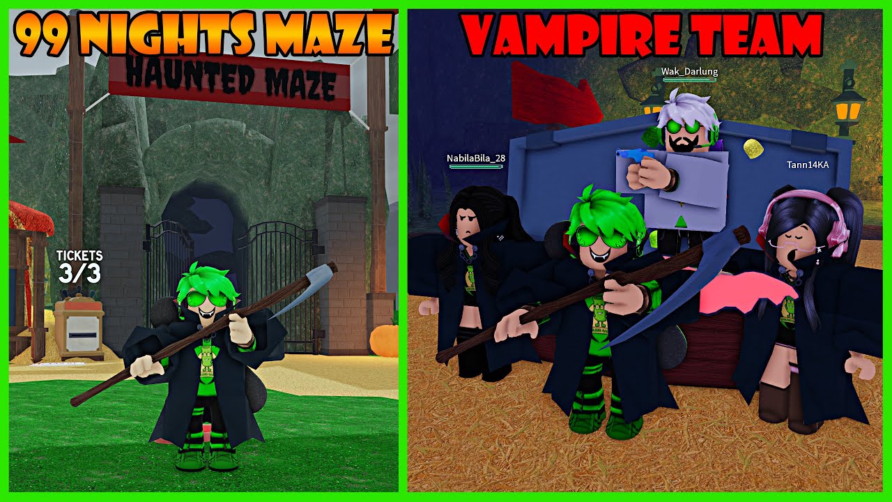 Aku Menjadi Raja Vampire & Taklukkan Maze Di Dalam Hutan - Roblox 99 Night In The Forest