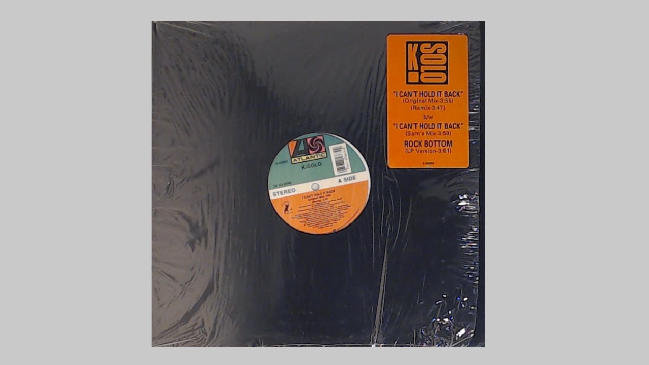 K-Solo - I Can't Hold It Back (Remix) - 1992 Atlantic - PMD | Parrish Smith - Hit Squad - 12