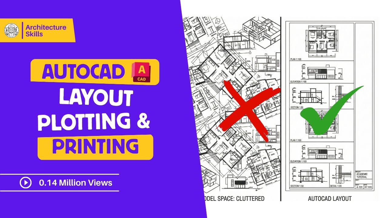 AutoCAD Layout Explained: Print Drawings in Multiple Scales | Plot & Printer Settings