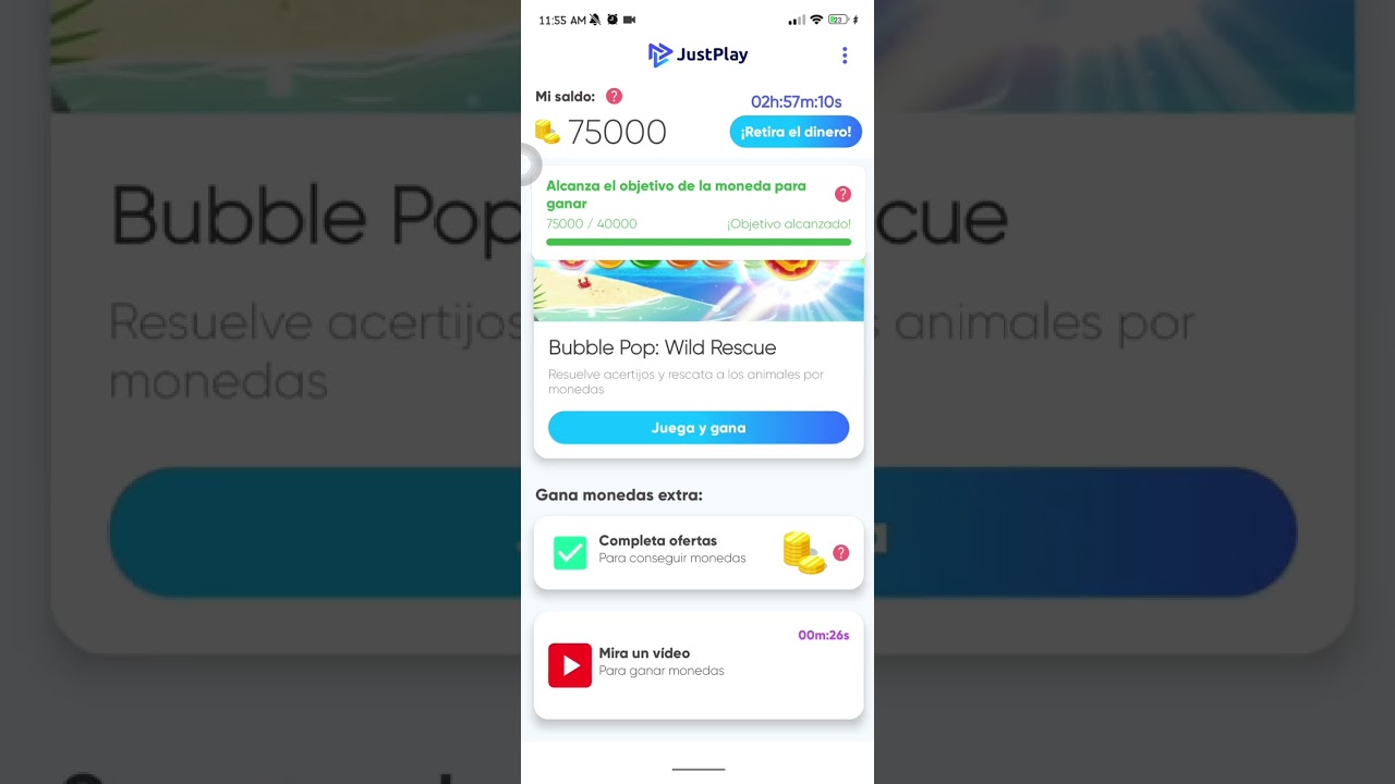 Justplay si paga gana dinero cada 3 horas en PayPal gratis