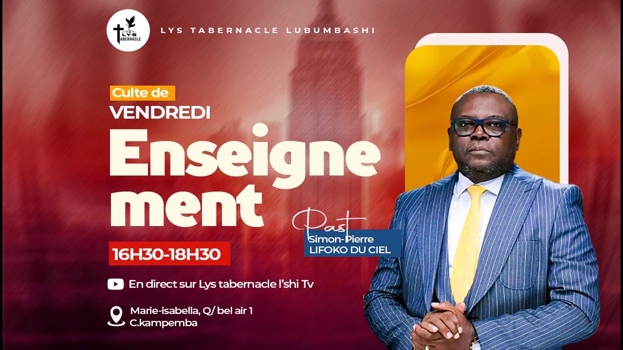 REUNION DU VENDREDI 13.02.2026  |  L' OFFRANDE DE CONSTRUCTION  | REVEREND SILAS KABOBNGO.
