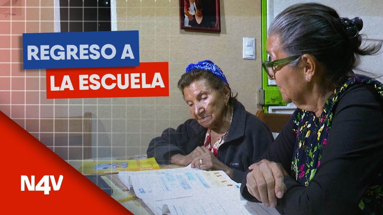 Madre de 94 años y su hija regresan a la escuela | Noticias 4 Visión | El Salvador