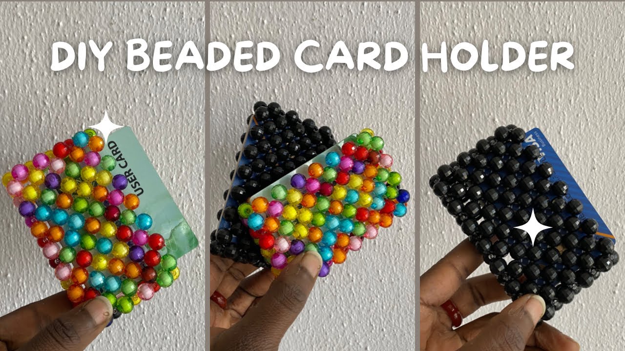 DIY HOW TO MAKE BEADED CARD HOLDER || Beginner Friendly