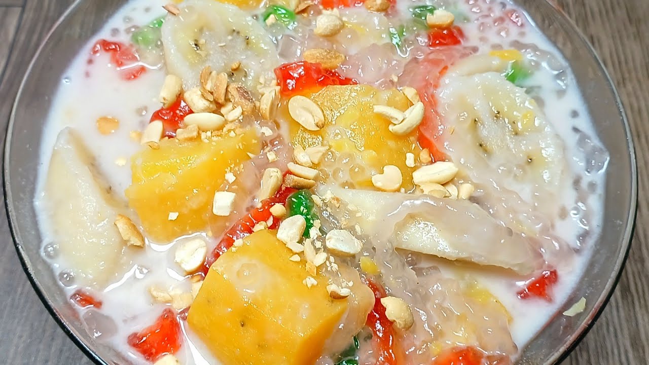 CHÈ CHUỐI KHOAI LANG-Cách nấu chè chuối khoai lang bột khoai bột báng nước cốt dừa dẻo béo thơm ngon