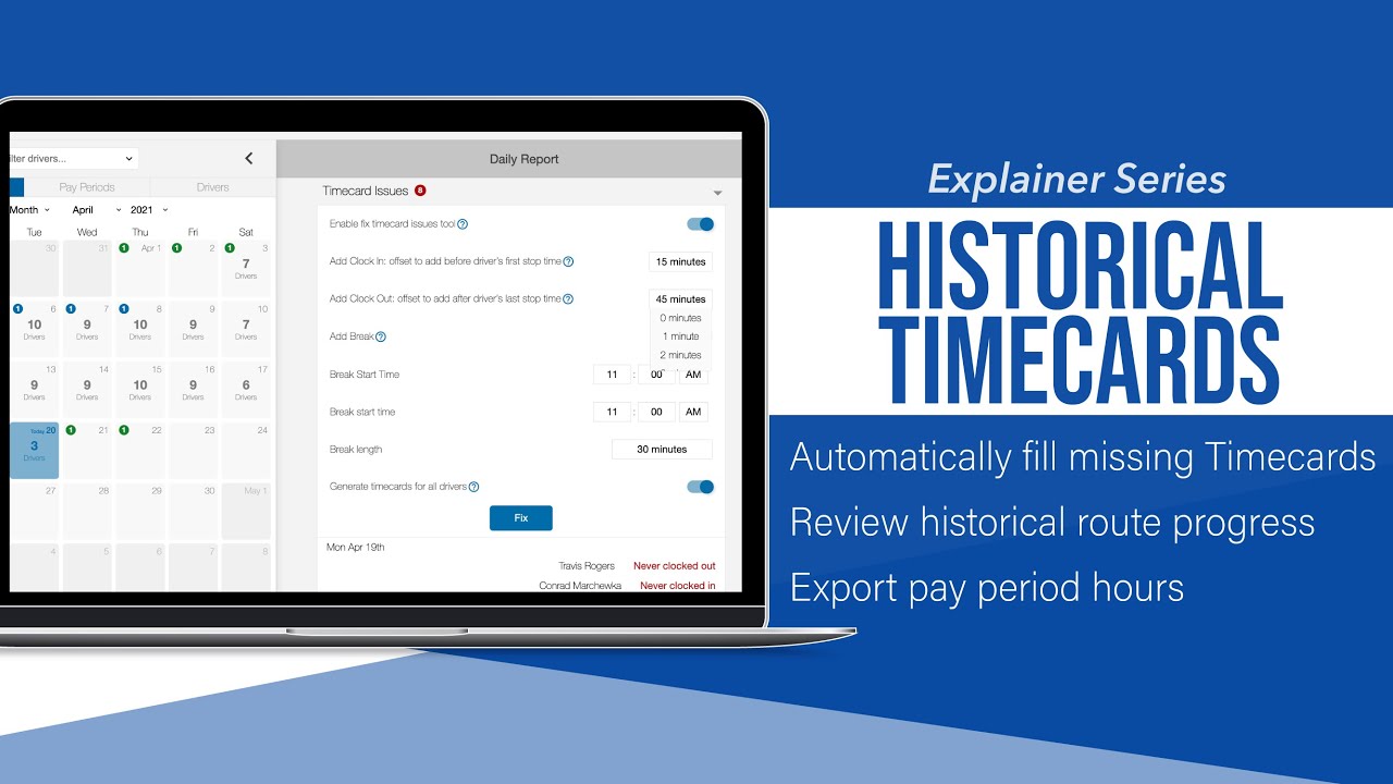 Create Historical Timecards in PackageRoute