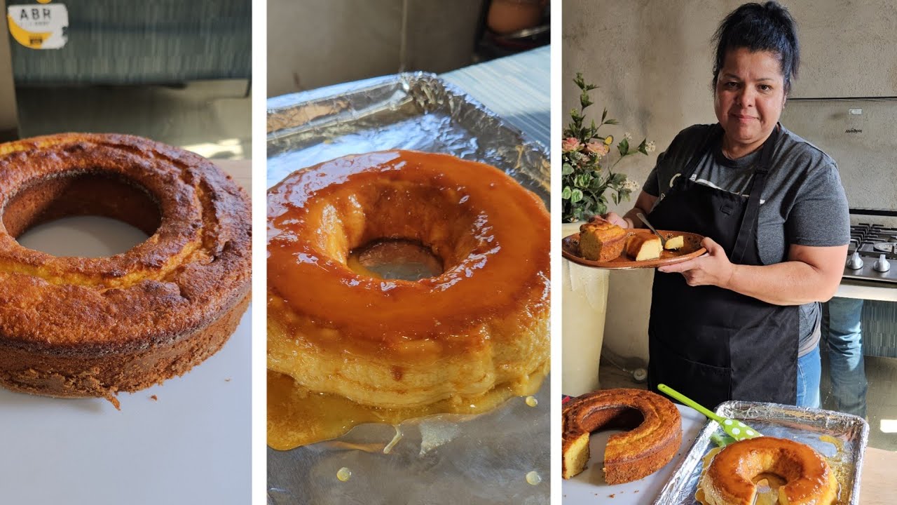 Flan cremoso en la estufa y Pan de Elote con Piña