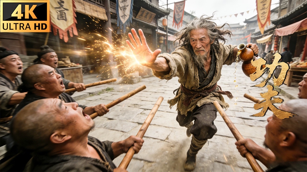 流浪老头一招出手，十名恶霸瞬间倒下！⚔️ 功夫 | Kung Fu | 武俠片| 动作