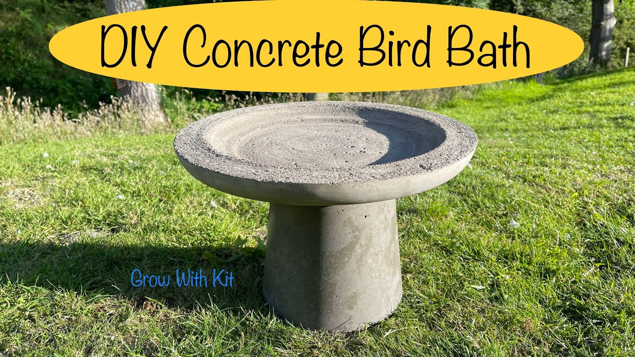 Making a Concrete Bird Bath - DIY Birdbath