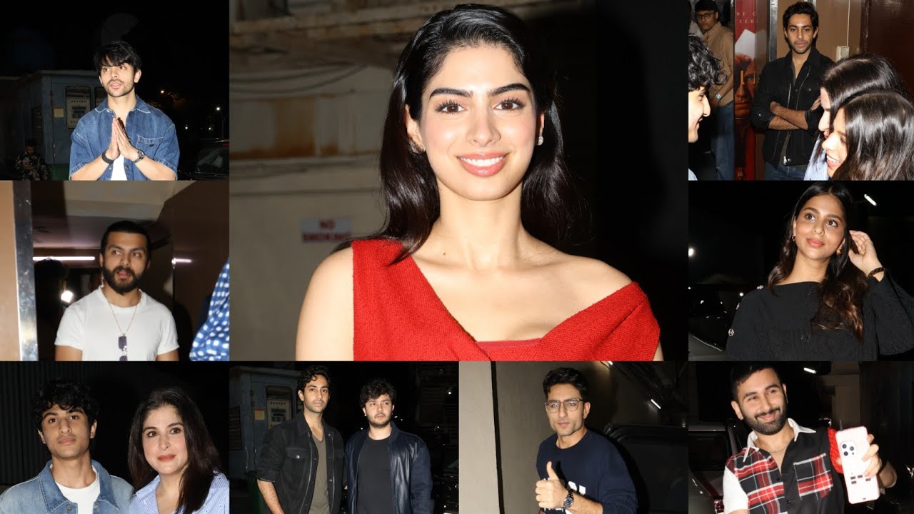 Loveyapa Movie Screening Khushi Kapoor Suhana  Khan Agastya Nirvaan Ibrahim Arjun Kapoor Orry Boney
