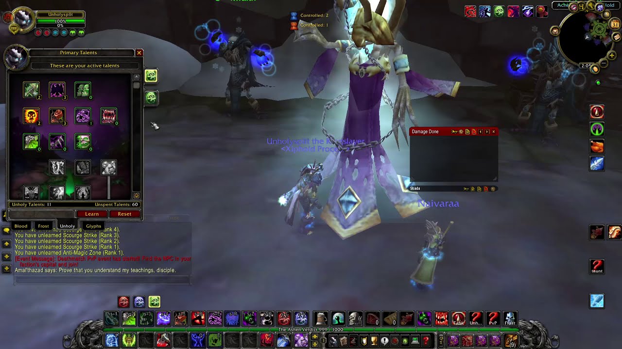 3100 Arena Unholy DK Guide World of Warcraft WoTLK TALENTS