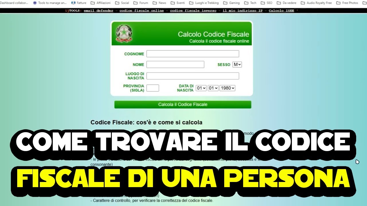 Come trovare il codice fiscale di una persona