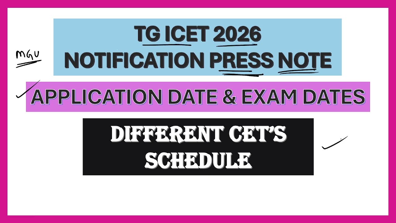 TG ICET 2026 NOTIFICATION / IQ ACADEMY
