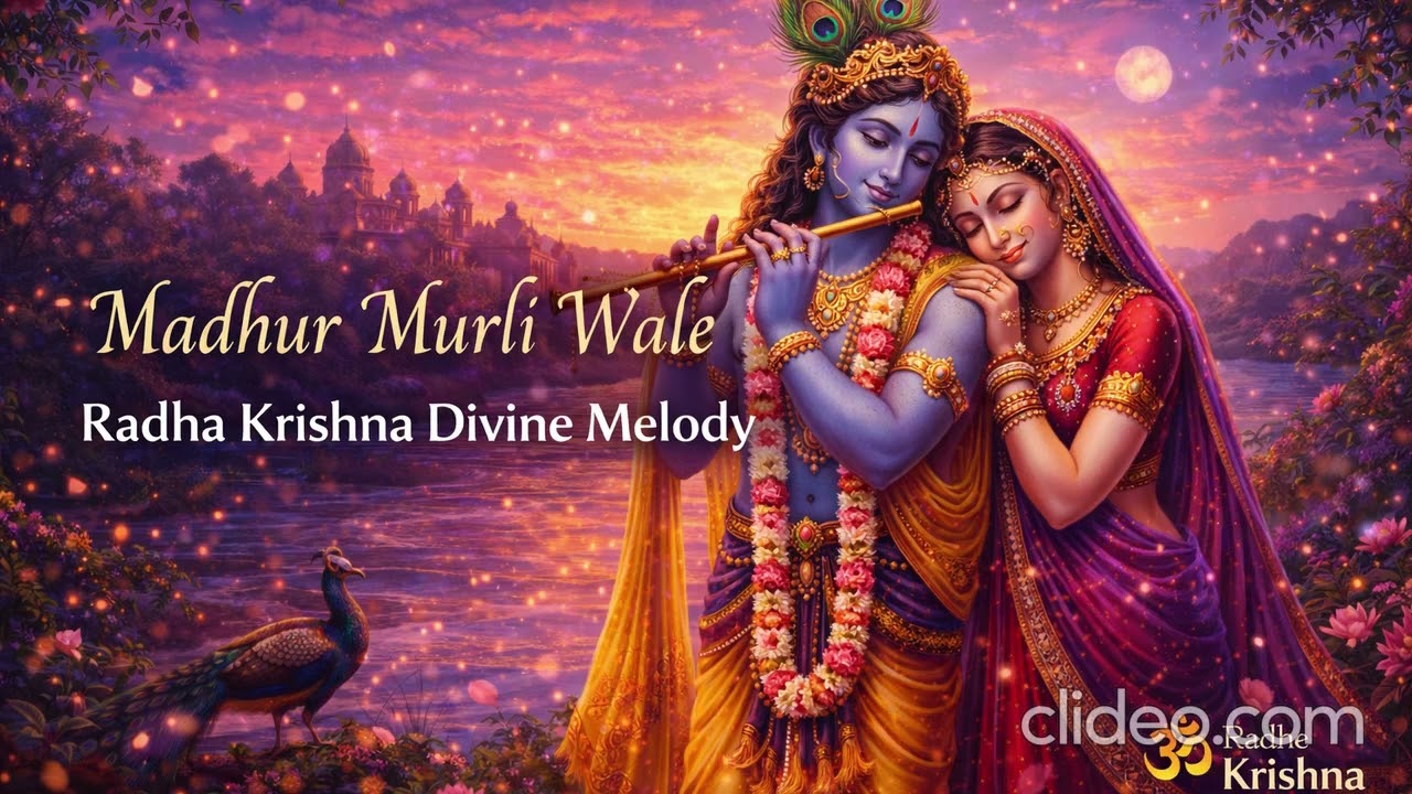 Radha Krishna Divine Romance  Madhur Murli Wale  Beautiful Bhakti Song