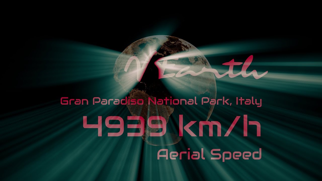 VEarth 3D: Gran Paradiso National Park, Italy Aerial at Real Over Sound Speed 4939 km/h